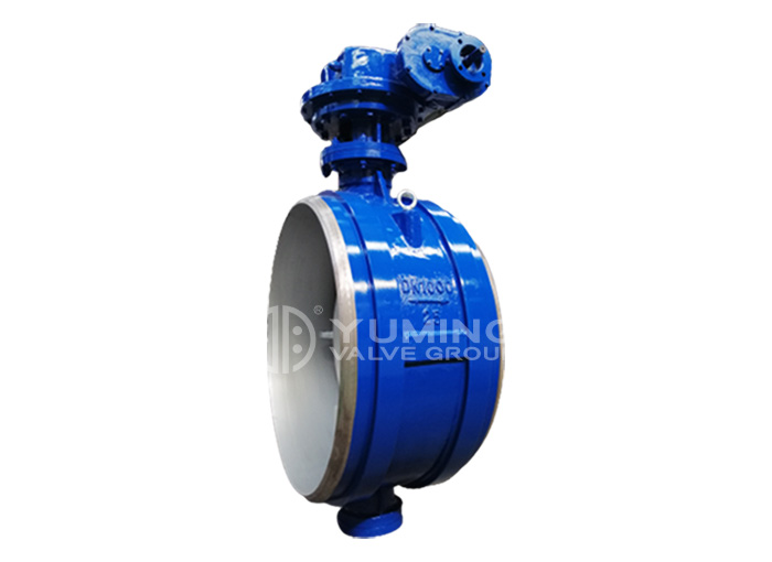 Butt-welding cast steel body hard seal butterfly valve